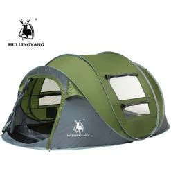 KINGSO 3-4 Personne Automatique Pop Up Tente étanche Portable Camping En Plein Air Randonnée -Pergola Soldes 20613777 2