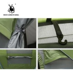 KINGSO 3-4 Personne Automatique Pop Up Tente étanche Portable Camping En Plein Air Randonnée -Pergola Soldes 20613777 4