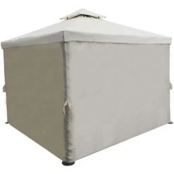 HABITAT ET JARDIN Tonnelle-Pergola En Polyester "Olivia" - 3 X 3 M - Ecru - Ecru. -Pergola Soldes 20731277 2