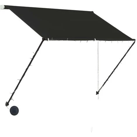 ASUPERMALL Auvent Retractable Avec LED 100x150 Cm Anthracite 6 ASUPERMALL Auvent Retractable Avec LED 100x150 Cm Anthracite – Image 4
