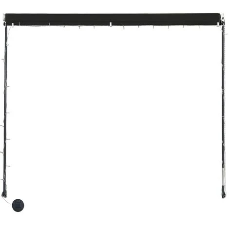ASUPERMALL Auvent Retractable Avec LED 300x150 Cm Anthracite 5 ASUPERMALL Auvent Retractable Avec LED 300x150 Cm Anthracite – Image 3