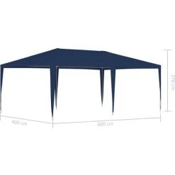 ASUPERMALL Tente De Reception 4x6 M Bleu -Pergola Soldes 20853864 5