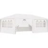ASUPERMALL Tente De Reception Et Parois Laterales 4x6 M Blanc 90 G/m² -Pergola Soldes 20853905 1