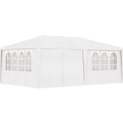 ASUPERMALL Tente De Reception Et Parois Laterales 4x6 M Blanc 90 G/m² -Pergola Soldes 20853905 4
