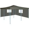 ASUPERMALL Belvedere Pliable Avec 2 Parois 5x5 M Anthracite -Pergola Soldes 20854114 1