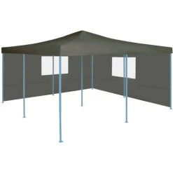 ASUPERMALL Belvedere Pliable Avec 2 Parois 5x5 M Anthracite