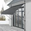 Brise-Soleil Pare-Soleil Acier Polyester 250x118x205-300cm Anthracite Gris [pro.tec] -Pergola Soldes 21372666 1