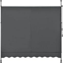 Brise-Soleil Pare-Soleil Acier Polyester 250x118x205-300cm Anthracite Gris [pro.tec] -Pergola Soldes 21372666 5