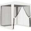 ASUPERMALL Tente De Reception Avec 4 Parois Laterales En Maille 2x2m Blanc -Pergola Soldes 21376486 1