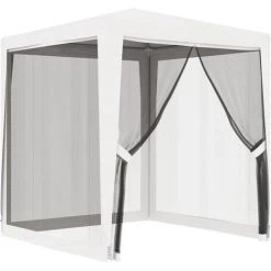 ASUPERMALL Tente De Reception Avec 4 Parois Laterales En Maille 2x2m Blanc -Pergola Soldes 21376486 5