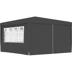ASUPERMALL Tente De Reception Et Parois Laterales 4x4 M Anthracite 90 G/m² 10 ASUPERMALL Tente De Reception Et Parois Laterales 4x4 M Anthracite 90 G/m² -Pergola Soldes 21376488 4