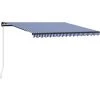 VidaXL Auvent Manuel Rétractable 450x300 Cm Bleu Et Blanc - Bleu -Pergola Soldes 21676479 1