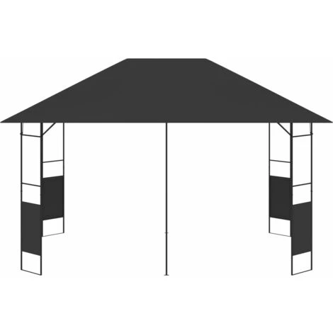 VidaXL Belvédère De Jardin 4x3 M Anthracite 160 G/m² - Anthracite 4 VidaXL Belvédère De Jardin 4x3 M Anthracite 160 G/m² - Anthracite – Image 2