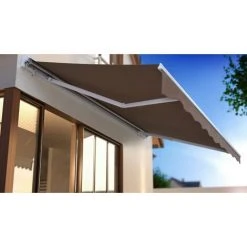 SAV Store Banne Manuel Semi Coffre Marron 3X2m SKD (Semi Knock Down) -Pergola Soldes 22257193 3