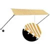 ASUPERMALL Auvent Retractable Avec LED 350x150 Cm Jaune Et Blanc -Pergola Soldes 22620515 1