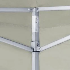 ASUPERMALL Tente Pliable Avec 2 Parois 3 X 3 M Creme -Pergola Soldes 22849012 5
