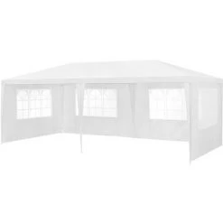 Pavillon De Jardin Wedau Blanc 600 X 300 X 255 Cm [casa.pro] -Pergola Soldes 22852242 3