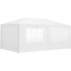 Pavillon De Jardin Wedau Blanc 600 X 300 X 255 Cm [casa.pro] -Pergola Soldes 22852242 4