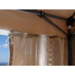 Quick-Star Gazebo Pop-Up 2,5 X 2,5 M Beige Avec Repose-pieds Et 4 Parois Latérales Easy Fastening Avec 2 Fermetures à Glissière -Pergola Soldes 22918142 4