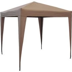 Quick-Star Gazebo Pop-Up 2,5 X 2,5 M Beige Avec Repose-pieds Et 4 Parois Latérales Easy Fastening Avec 2 Fermetures à Glissière -Pergola Soldes 22918142 5