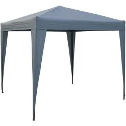 Quick-Star Gazebo Pop-Up 2,5 X 2,5 M Gris Fumé Avec 4 Parois Latérales Easy Fastening Avec 2 Fermetures éclair -Pergola Soldes 22918145 3