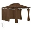 TECTAKE Tonnelle Emine 4 X 3 M - Pergola Jardin, Tonnelle De Jardin, Tente Jardin - Marron -Pergola Soldes 22927975 1