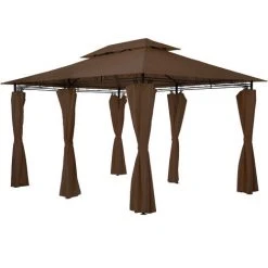 TECTAKE Tonnelle Emine 4 X 3 M - Pergola Jardin, Tonnelle De Jardin, Tente Jardin - Marron 10 TECTAKE Tonnelle Emine 4 X 3 M - Pergola Jardin, Tonnelle De Jardin, Tente Jardin - Marron -Pergola Soldes 22927975 4