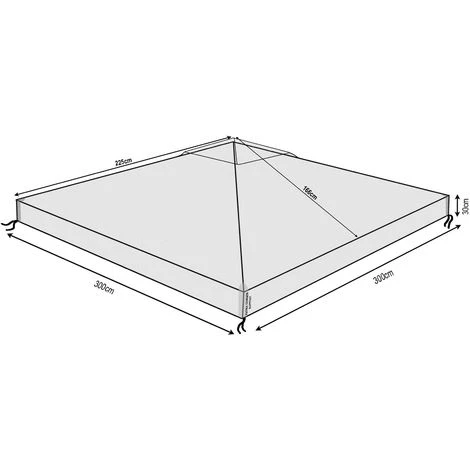 Quick-Star Gazebo Housse De Protection Pour Les Pavillons De Jardin 3x3m Transparent 4 Quick-Star Gazebo Housse De Protection Pour Les Pavillons De Jardin 3x3m Transparent – Image 2