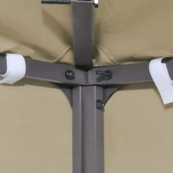 Topdeal Toile Supérieure De Belvédère 2 Niveaux 310 G/m² 4x3 M Taupe -Pergola Soldes 23269799 3