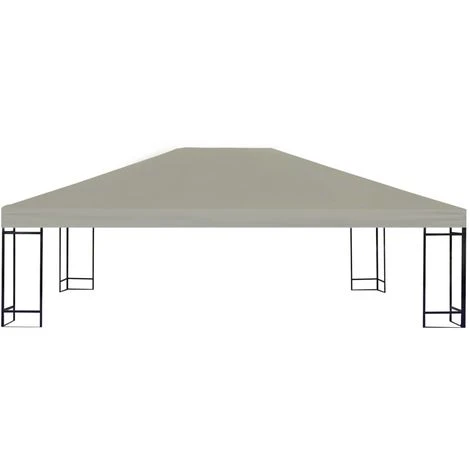 Topdeal Couverture De Dessus De Belvédère 310 G / M² 4x3 M Beige 4 Topdeal Couverture De Dessus De Belvédère 310 G / M² 4x3 M Beige – Image 2