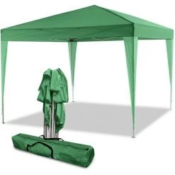 BETTER MAISON Tonelle De Jardin/Tente De Réception Pliante Auvent Avec Sac De Transport 300 X 300 X 260 Cm - Vert - Vert -Pergola Soldes 23523696 5