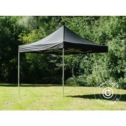 DANCOVER Tente Pliante Chapiteau Pliable Tonnelle Pliante Barnum Pliant FleXtents Steel 3x3m Noir - Noir
