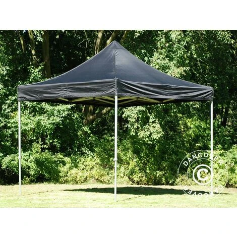 DANCOVER Tente Pliante Chapiteau Pliable Tonnelle Pliante Barnum Pliant FleXtents Steel 3x3m Noir - Noir 4 DANCOVER Tente Pliante Chapiteau Pliable Tonnelle Pliante Barnum Pliant FleXtents Steel 3x3m Noir - Noir – Image 2
