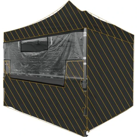 GREADEN Écran Transparent/Bâche Séparative De Protection En PVC Pour Tente/Barnum Pliante ECO/MEDIUM 25/32mm 3x3m Stand/Buvette/Réception/Marché, 100% Imperméable & Résistante, Protection Supplémentaire Noir - Noir 3 GREADEN Écran Transparent/Bâche Séparative De Protection En PVC Pour Tente/Barnum Pliante ECO/MEDIUM 25/32mm 3x3m Stand/Buvette/Réception/Marché, 100% Imperméable & Résistante, Protection Supplémentaire Noir - Noir