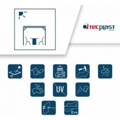 TECPLAST Toile Pergola 2,1x4,5 M 400PR - Bâche Armée Transparente étanche Pour Pergola - Haute Performance - Made In France - Transparente Armée 9 TECPLAST Toile Pergola 2,1x4,5 M 400PR - Bâche Armée Transparente étanche Pour Pergola - Haute Performance - Made In France - Transparente Armée -Pergola Soldes 23710967 3