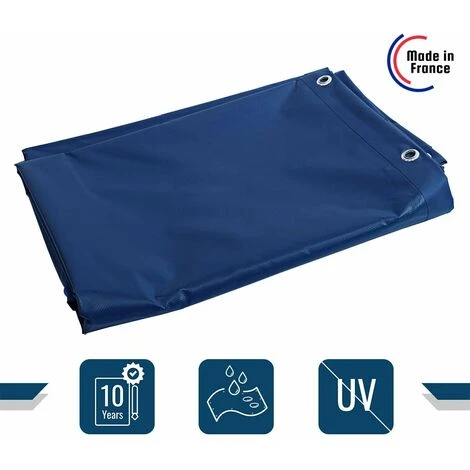 TECPLAST Toile Pergola Bleue 2x3 M 680PR - Qualité 10 Ans - Bâche Pergola Ou Tonnelle étanche Pour Terrasse - Made In France - Bleue 4 TECPLAST Toile Pergola Bleue 2x3 M 680PR - Qualité 10 Ans - Bâche Pergola Ou Tonnelle étanche Pour Terrasse - Made In France - Bleue – Image 2
