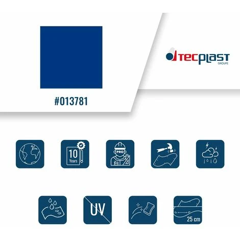 TECPLAST Toile Pergola Bleue 2x3 M 680PR - Qualité 10 Ans - Bâche Pergola Ou Tonnelle étanche Pour Terrasse - Made In France - Bleue 5 TECPLAST Toile Pergola Bleue 2x3 M 680PR - Qualité 10 Ans - Bâche Pergola Ou Tonnelle étanche Pour Terrasse - Made In France - Bleue – Image 3