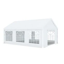 INTEROUGE Tente De Réception Tonnelle En Acier 50mm Et Bâches PVC 500g/m² œillets Inox Chapiteau Barnum Tonnelle Blanc - 4x6m 8 INTEROUGE Tente De Réception Tonnelle En Acier 50mm Et Bâches PVC 500g/m² œillets Inox Chapiteau Barnum Tonnelle Blanc - 4x6m -Pergola Soldes 23725436 2