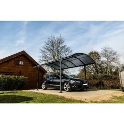 Habrita Carport Aluminium - Toit Demi-rond 14,62 M2 11 Habrita Carport Aluminium - Toit Demi-rond 14,62 M2 -Pergola Soldes 2391813 5