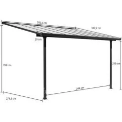 Habrita Toit Terrasse Aluminium 9,21 M² 7 Habrita Toit Terrasse Aluminium 9,21 M² -Pergola Soldes 2391817 3