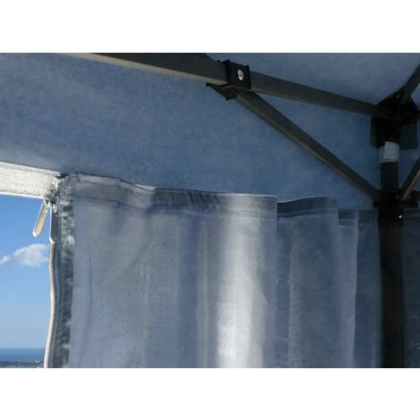 Quick-Star Gazebo Pop-up 2 X 3 M Gris Fumé Avec 4 Parois Latérales Easy-Klett 2 Avec Fermetures éclair 6 Quick-Star Gazebo Pop-up 2 X 3 M Gris Fumé Avec 4 Parois Latérales Easy-Klett 2 Avec Fermetures éclair – Image 4