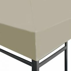 YOUTHUP Couverture De Toit De Belvédère 310 G / M2 3x3 M Beige - Beige -Pergola Soldes 24553320 3