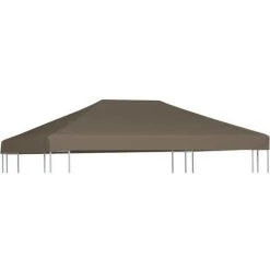 YOUTHUP Toile Supérieure De Gazebo 310 G/m2 3x3 M Taupe - Brun