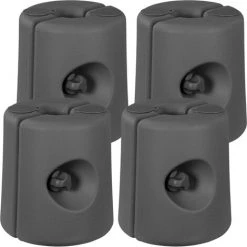 INSTENT® Set De 4 Pieds Pour Tonnelle Avec Diamètre Rond 20-40mm, Gris