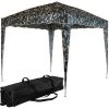 INSTENT® Structure De Tonnelle Pliante 3x3m Acier BASIC, Couleur Camouflage, Avec Sac De Transport à Roulettes
