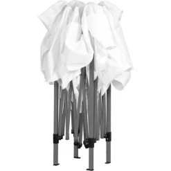 INSTENT® Structure De Tonnelle Pliante 3x3m Acier BASIC, Couleur Blanc, Avec Sac De Transport à Roulettes 10 INSTENT® Structure De Tonnelle Pliante 3x3m Acier BASIC, Couleur Blanc, Avec Sac De Transport à Roulettes -Pergola Soldes 24975308 4