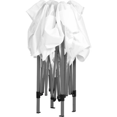 INSTENT® Structure De Tonnelle Pliante 3x3m Acier BASIC, Couleur Blanc, Avec Sac De Transport à Roulettes 6 INSTENT® Structure De Tonnelle Pliante 3x3m Acier BASIC, Couleur Blanc, Avec Sac De Transport à Roulettes – Image 4