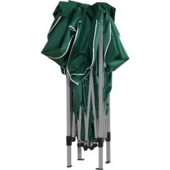 INSTENT® Structure De Tonnelle Pliante 3x3m Acier BASIC, Couleur Vert, Avec Sac De Transport à Roulettes -Pergola Soldes 24975310 4
