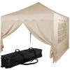INSTENT® Structure De Tonnelle Pliante + 2 Panneaux, 3x3 M Acier BASIC Couleur Beige, Avec Sac De Transport à Roulettes 1 INSTENT® Structure De Tonnelle Pliante + 2 Panneaux, 3x3 M Acier BASIC Couleur Beige, Avec Sac De Transport à Roulettes -Pergola Soldes 24975323 1
