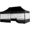 INSTENT® "Pro" Tonnelle Pliante 3x6m + Panneaux Latéraux Avec Fenêtres Panoramiques XXL, Pavillon De Jardin En Aluminium, Coloris Au Choix - Couleur : Noir - Poids : 3x6m + 4 Côtés - Taille : 3x6m + 4 Côtés - Noir -Pergola Soldes 24975367 1